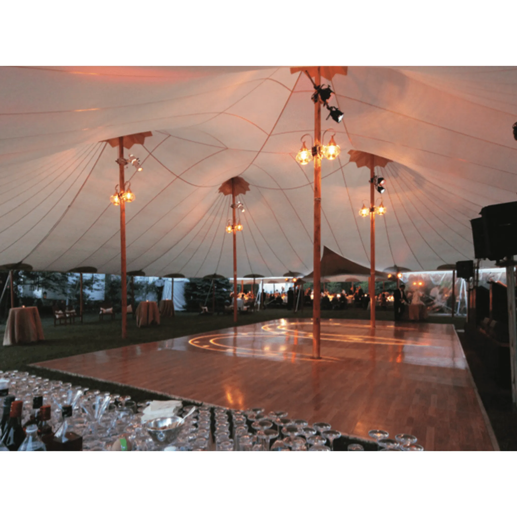 White Laminate Portable Dance Floor - Subfloor Included