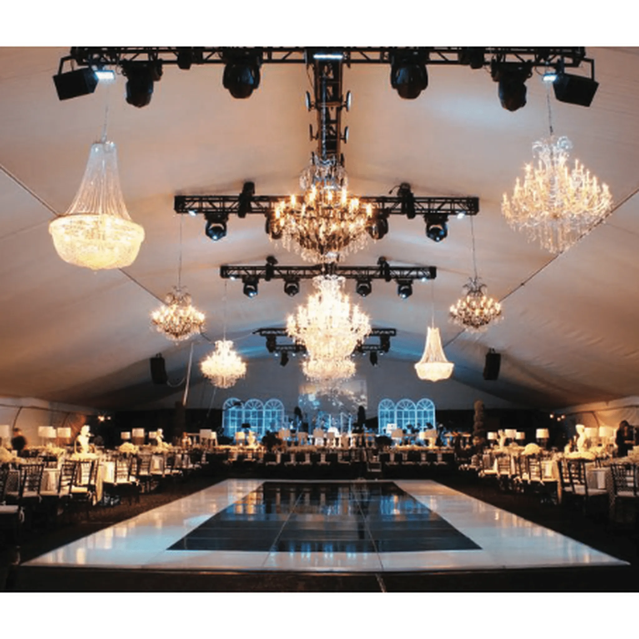White Laminate Portable Dance Floor - Subfloor Included